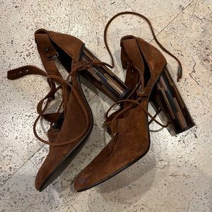 Free people suede leather heels